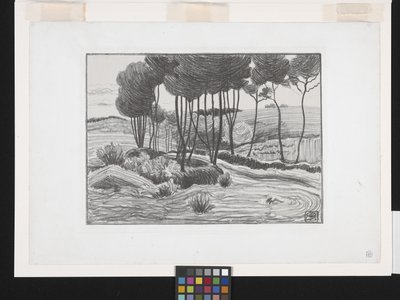 Poplerne (litografi) af Robert Polhill Bevan