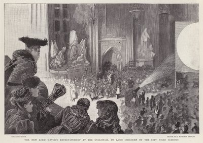 Den nye Lord Mayors underholdning i Guildhall til 2000 børn fra City Ward Schools of London af Robert Ponsonby (after) Staples