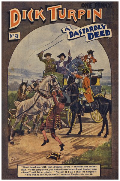 Dick Turpin (farve litho) af Robert Prowse Jnr