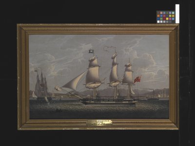 A British Packet Ship On The Clyde (olie på lærred) af Robert Salmon