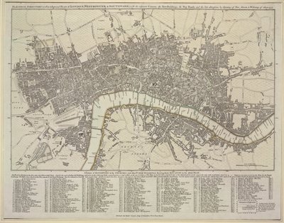 En plan for London, Westminster og Southwark af Robert Sayer