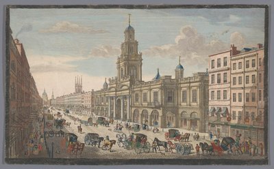 Udsigt over Royal Exchange i London En udsigt over Royal Exchange London (titel på objekt) London (serietitel) af Robert Sayer