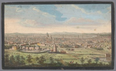Udsigt over byen London set fra nord En nordlig udsigt over London (titel på objekt) London (serietitel) af Robert Sayer