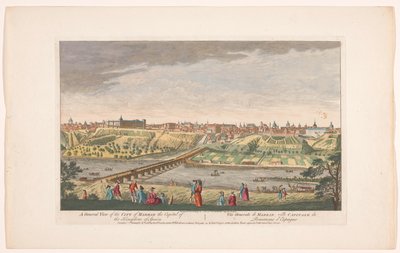 Udsigt på byen Madrid Et generelt billede af byen Madrid, hovedstaden i kongeriget Spanien (titel på objektet) Madrid en Lissabon (serietitel) af Robert Sayer