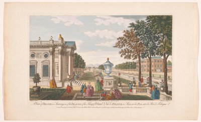 Udsigt over Schloss Pillnitz En udsigt over Bilniz i Sachsen, et af kongen af Polens paladser (titel på objektet) Saksen (serietitel) af Robert Sayer