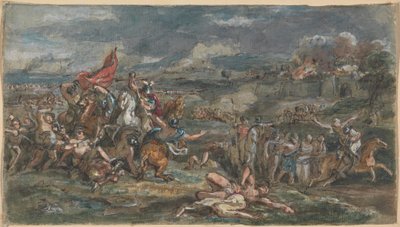 Kampscene af Robert Smirke