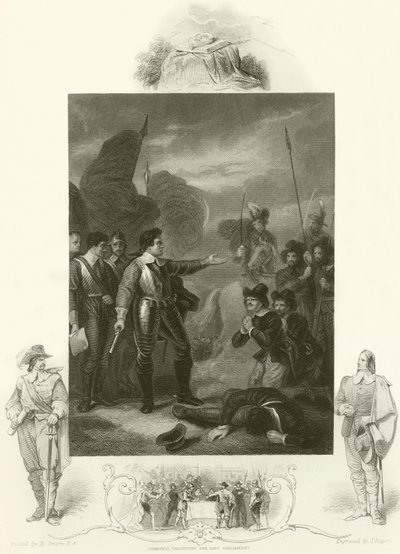 Cromwell undertrykker mytteriet i hæren af Robert Smirke