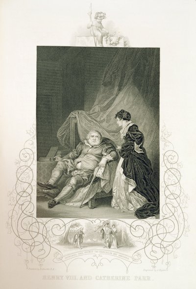 Henry VIII og Catherine Parr, i skuespillet Henry VIII eller 