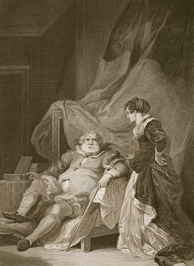 Henry den 8. og Catherine Parr, graveret af George Noble, illustration fra David Humes 