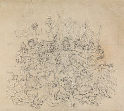 Skitse af en kampscene, fra Shakespeares skuespil, Titus Andronicus af Robert Smirke
