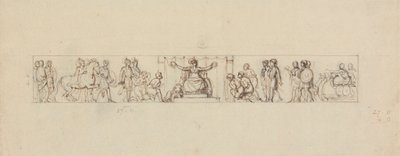 Studie til et Relief med romanske Figurer af Robert Smirke
