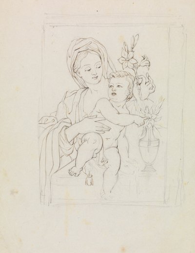 Studie af en kvinde og et barn af Robert Smirke