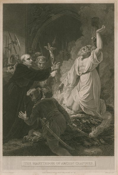 Ærkebiskop Cranmers martyrdød af Robert Smirke