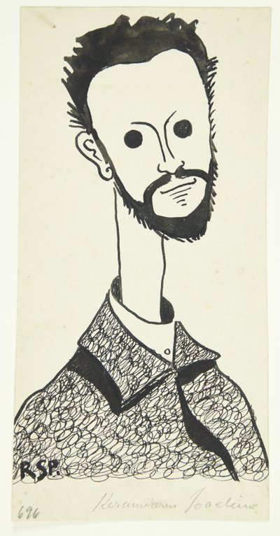 Portræt af maleren og keramikeren Chr. Joachim (1870-1943) af Robert Storm Petersen