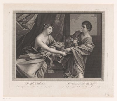 Josef og Potifars hustru Josephi Pudicitia / Joseph og Potifars kone (titel på objektet) af Robert Strange