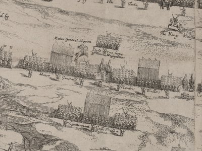 Beskrivelse af Hans Majestæters hære af hest og fod og Sir Thomas Fairefax; den fjortende dag i juni 1645 af Robert Streater or Streeter