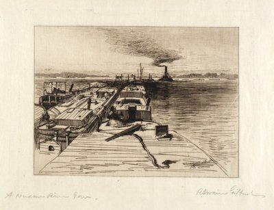 En Hudson River Tow af Robert Swain Gifford