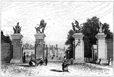 Indgang til Hampton Court Palace, 1880. af Robert Taylor Pritchett