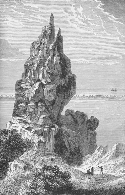 Peak and Barrier-Reef of Borabora, c1885, 1890 af Robert Taylor Pritchett