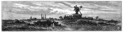 Vindmølle på Wimbledon Common, 1880 af Robert Taylor Pritchett