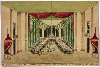 Underholdningen givet til C. Forbes ryger i teatret i Bombay natten til den 16. oktober 1811. af Robert Temple