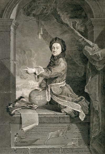 Portræt af Pierre Louis Moreau de Maupertuis (Saint-Malo af Robert Tournieres