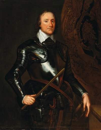 Portræt af Oliver Cromwell 1599-1698. af Robert Walker