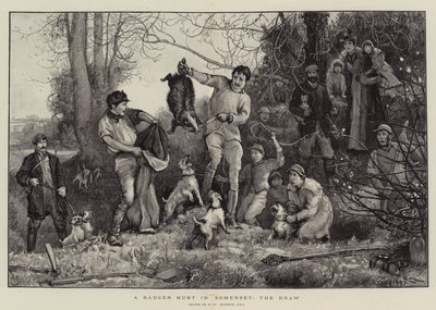 En grævlingjagt i Somerset, uafgjort af Robert Walker Macbeth