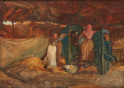 Milling the Grain (olie på lærred) af Robert Walker Macbeth