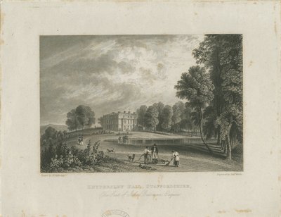 Biddulph - Knypersley Hall [ny]: stålgravering og [? 1800-tallet] af Robert Wallis