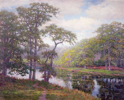 Peacedale, Rhode Island (olie på lærred) af Robert Ward van Boskerck