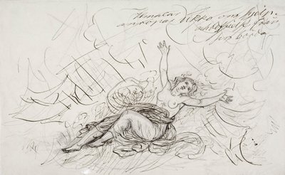 Ilmatar Cries out for Ukko, skitse til en tegningsserie med Kalevala-tema af Robert Wilhelm Ekman