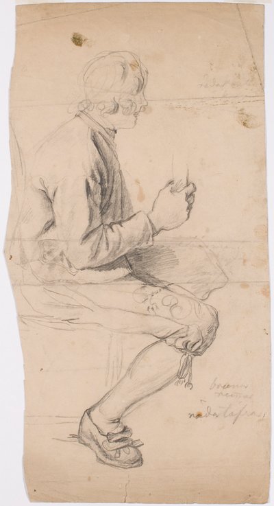 Siddende ung mand i et Taala-kostume af Robert Wilhelm Ekman