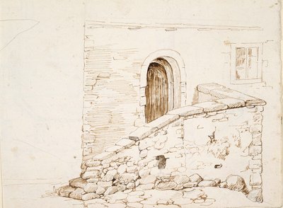 Væg og dør i et italiensk hus af Robert Wilhelm Ekman