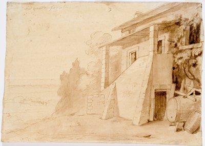 Landskab, Grottaferrata af Robert Wilhelm Ekman