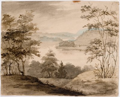 Landskab med snoet flod af Robert Wilhelm Ekman