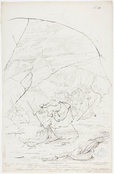 Lemminkäinens mor i Tuonela af Robert Wilhelm Ekman