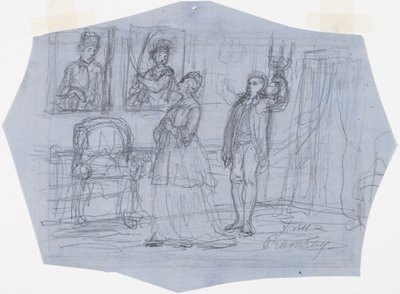 Fru Ramsay. Illustration til digtet The Vision of the Traveller in the Stories of Ensign Stål. af Robert Wilhelm Ekman