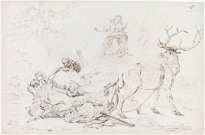 Väinämöinen og jomfruen fra Pohjola af Robert Wilhelm Ekman