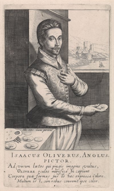 Portræt af Isaac Oliver af Robert Willemsz de Baudous
