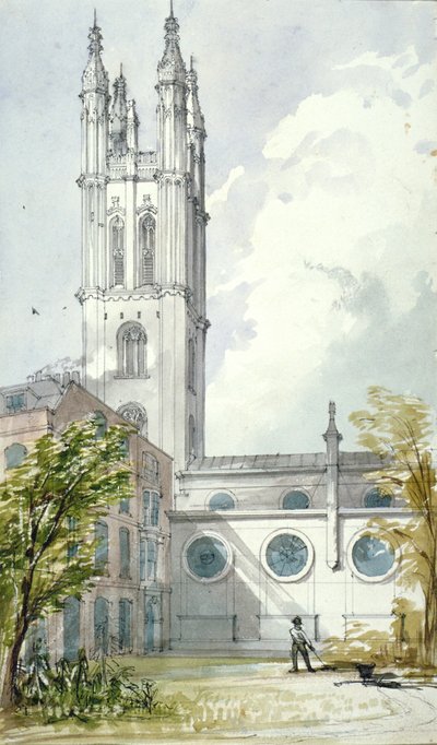 Church of St Michael, Cornhill, City of London, 1837 af Robert William Billings