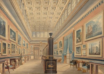 The Flemish Picture Gallery, Mansion of Thomas Hope, Duchess Street, Portland Place, 1830-51. af Robert William Billings