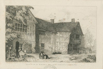 Dimsdale Old Hall: radering, nd [?c 1870] af Robert William Buss