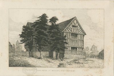 Madeley - Old House: radering, nd [1804-1875] (tryk) af Robert William Buss