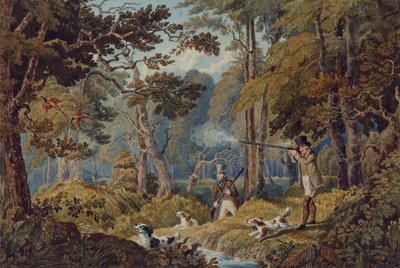 Agerhøneskydning nær Windsor (Colour Litho) af Robert the Elder Havell