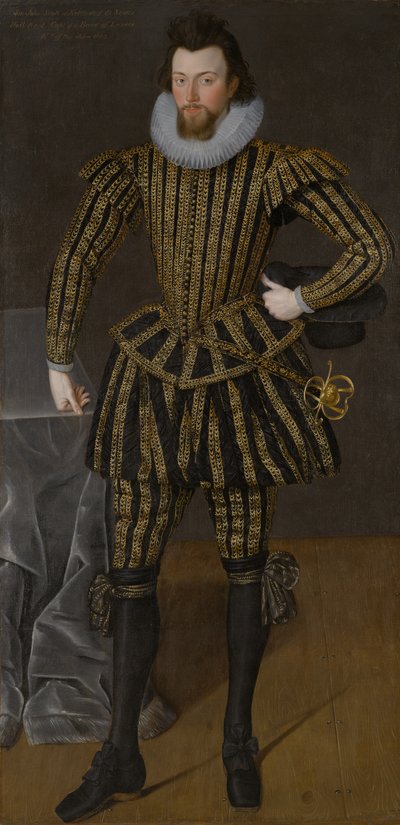 Portræt af en mand, sandsynligvis Sir John Scott (1564-1616), ca. 1600-1605 (olie på lærred) af Robert the Elder Peake