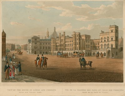 Udsigt over Houses of Lords and Commons fra Old Palace Yard af Robert the Elder and Younger Havell