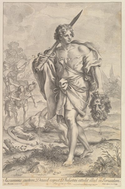 David med Goliats hoved, 1680-1743. af Robert van Audenaerde