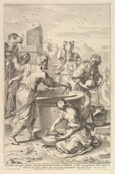 Rebecca og Eliezer. af Robert van Audenaerde