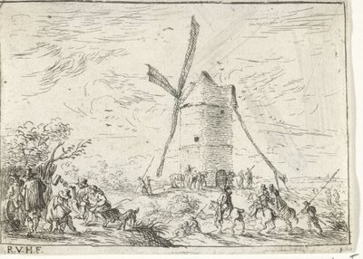 Vindmølle Landskaber med lejre (serietitel) af Robert van den Hoecke